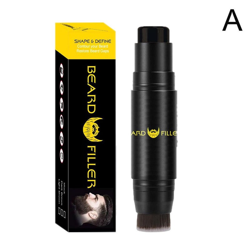 Large 2-in-1 Beard Dye Stick, Beard and Hair Thickening Cream, Beard Pen, Hair Enlargement Stick, Filling and Styling Pen